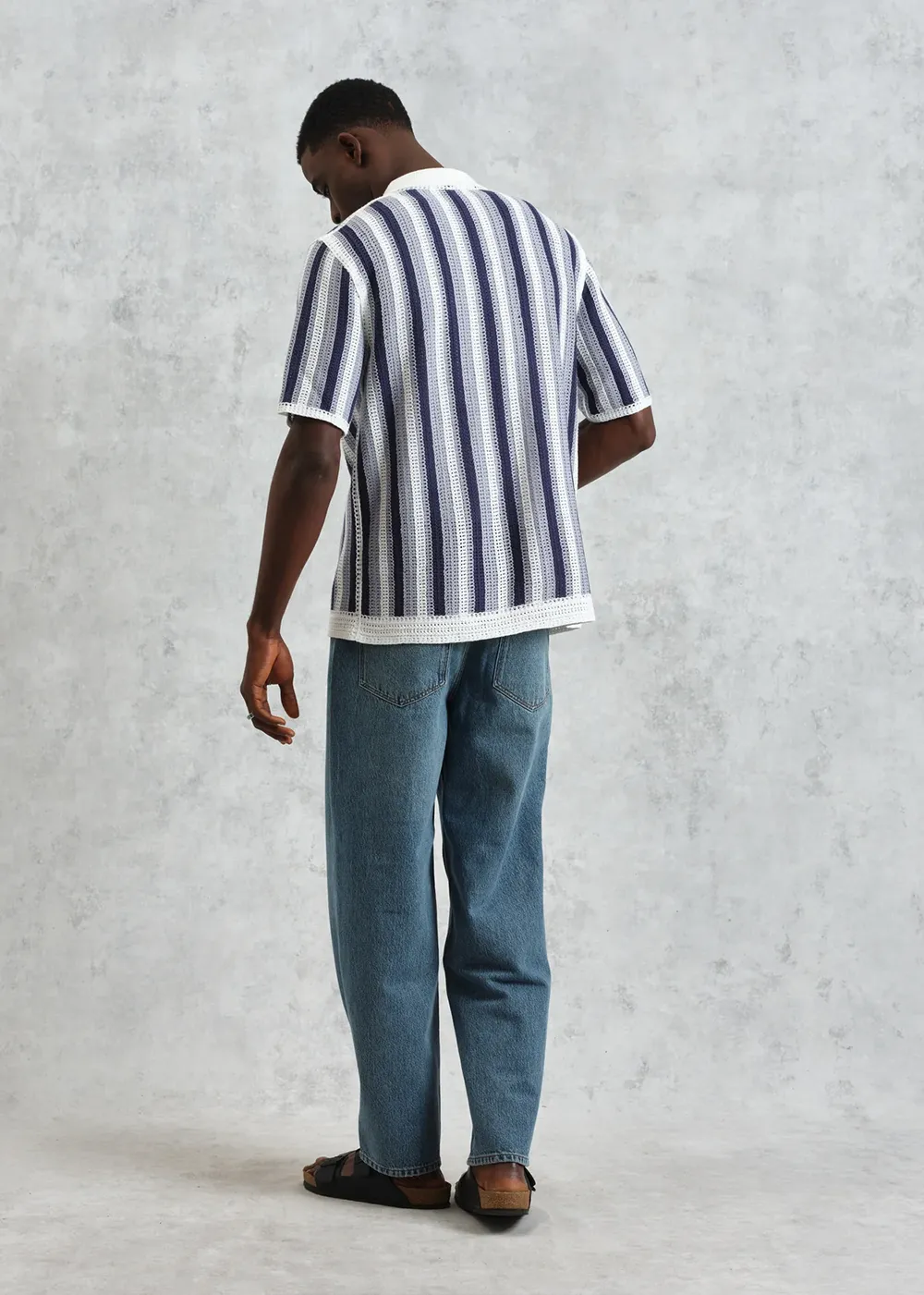 Porto Stripe Crochet Shirt sold by Denali product image thumbnail 3