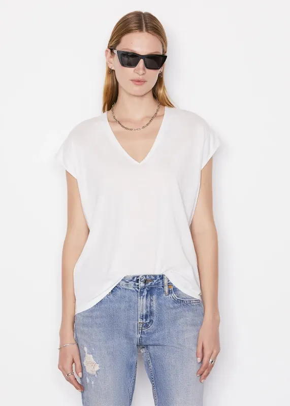Le Mid Rise V-Neck T-Shirt sold by Denali