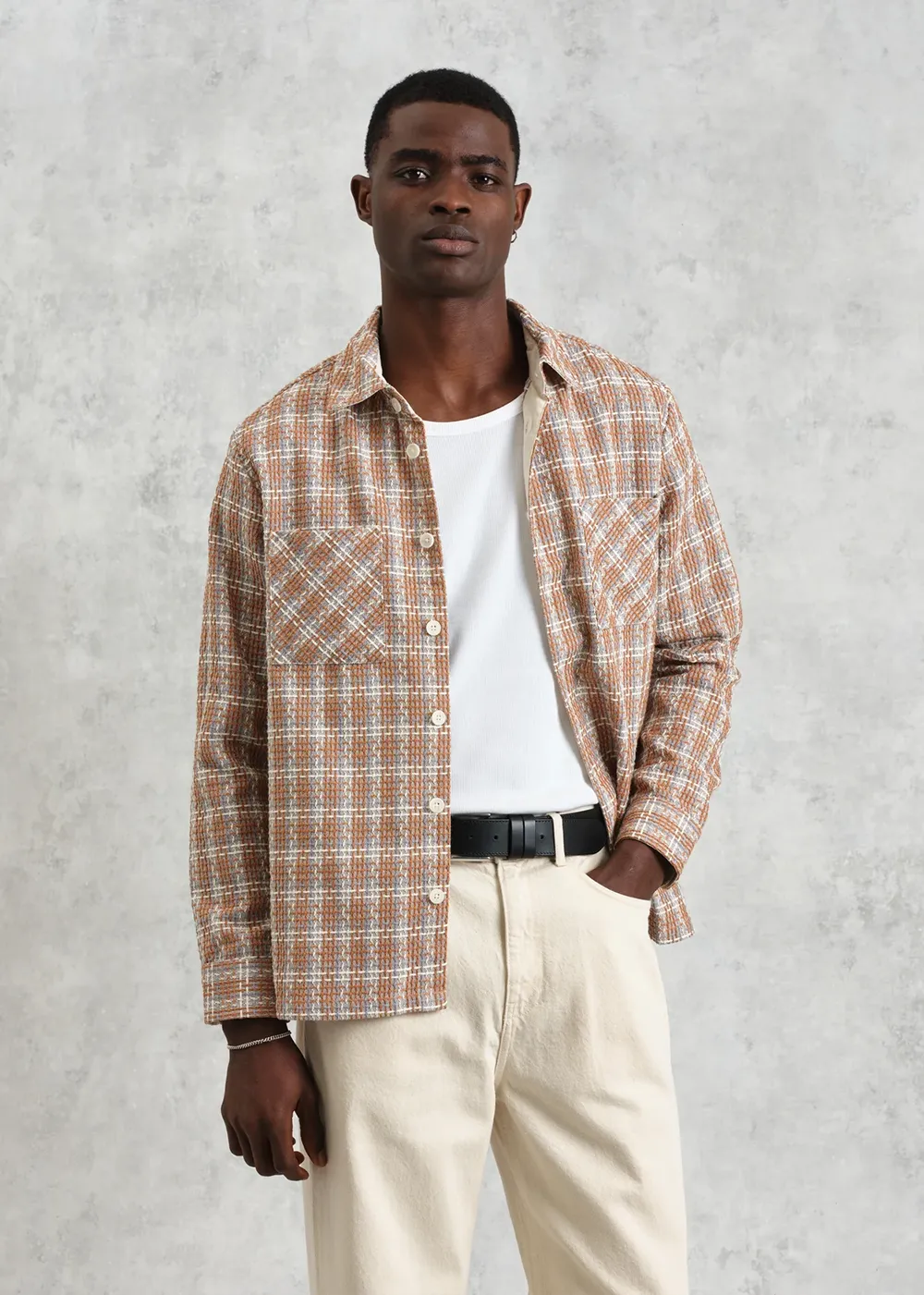 Whiting Ladder Check Weave Overshirt sold by Denali product image thumbnail 2