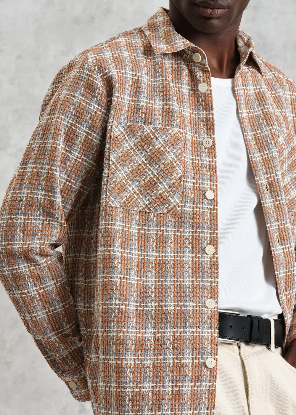 Whiting Ladder Check Weave Overshirt sold by Denali product image thumbnail 3