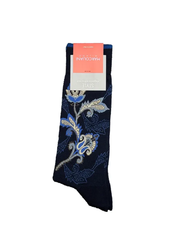 Pima Cotton Moghul Flower Socks made by Marcoliani