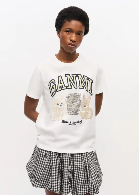 Basic Cotton Jersey Animals Relaxed T-Shirt sold by Denali