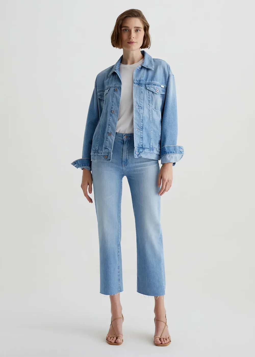 Brinley Mid Rise Straight Crop Jean sold by Denali