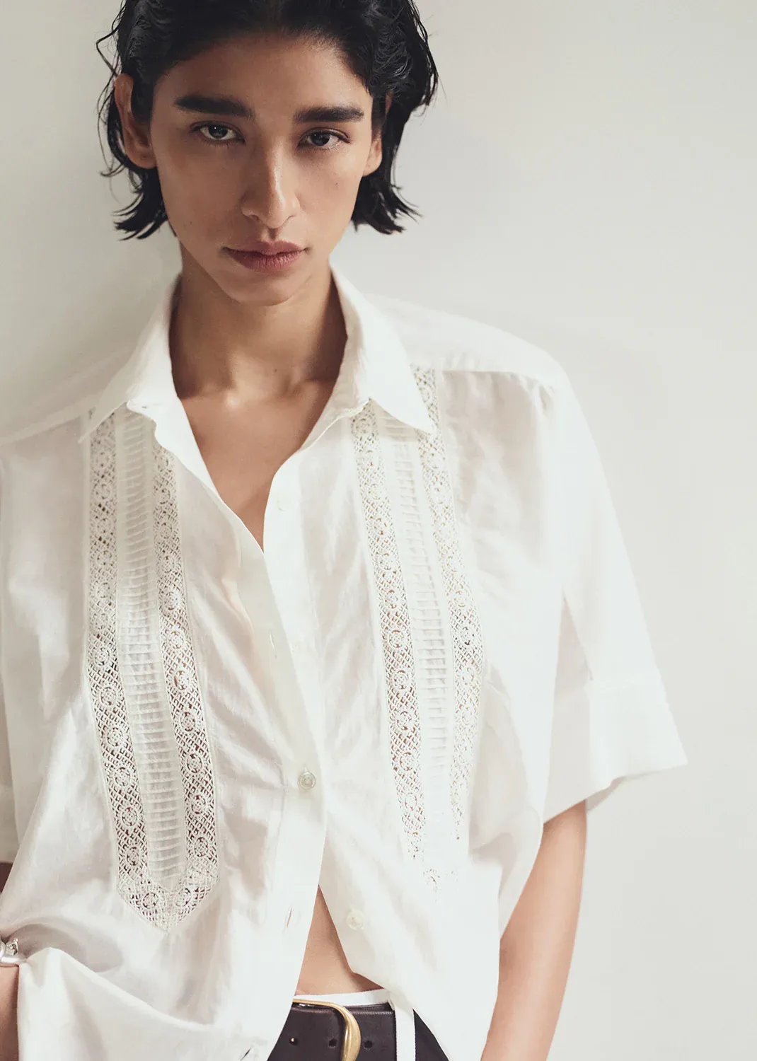 Claire Lace Insert Shirt sold by Denali product image thumbnail 4