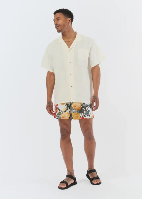 Pearl Linen Camp Shirt made by Bather