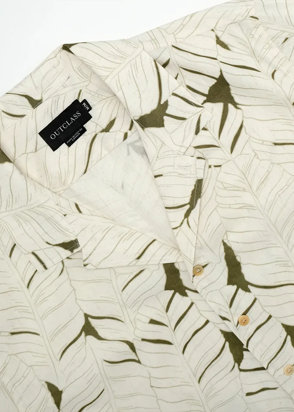 Banana Leaf Fleck SS Havana Shirt sold by Denali