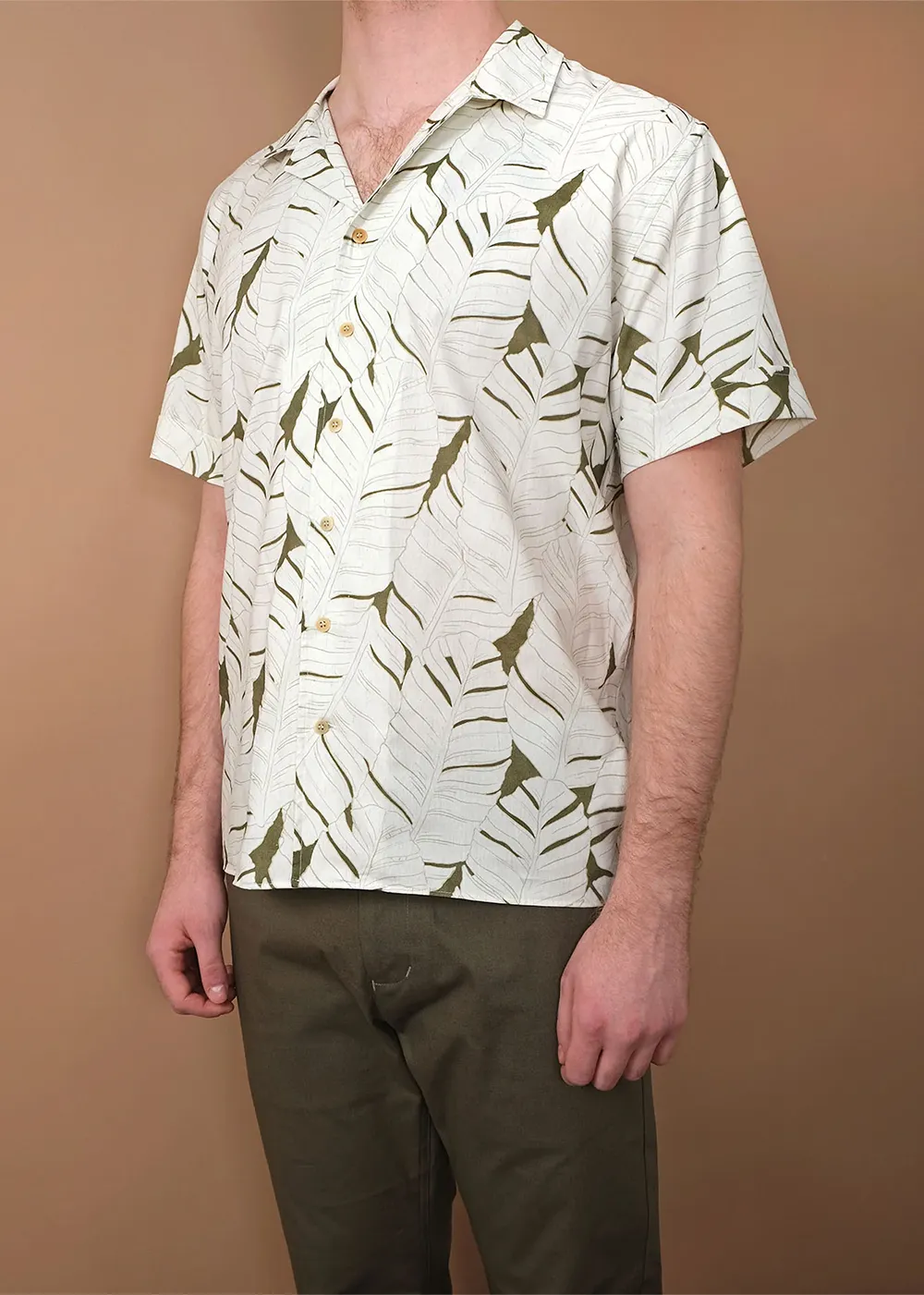 Banana Leaf Fleck SS Havana Shirt sold by Denali product image thumbnail 2