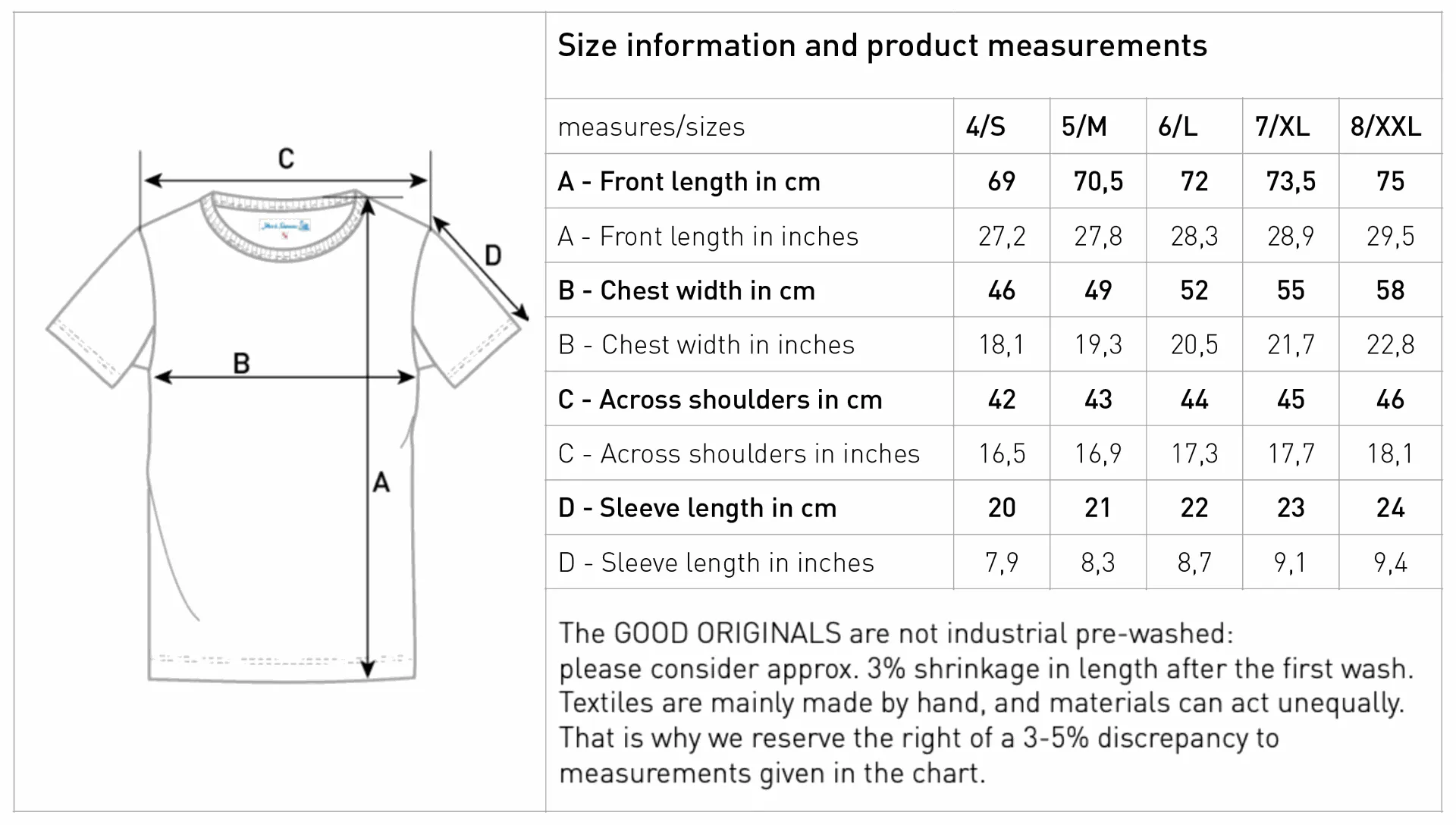 Cotton 2 Threads Classic T-Shirt sold by Denali product image thumbnail 4