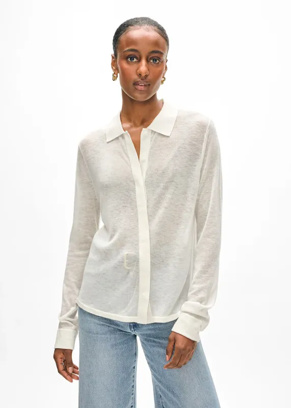 Superfine Cashmere Blend Button Down Shirt sold by Denali