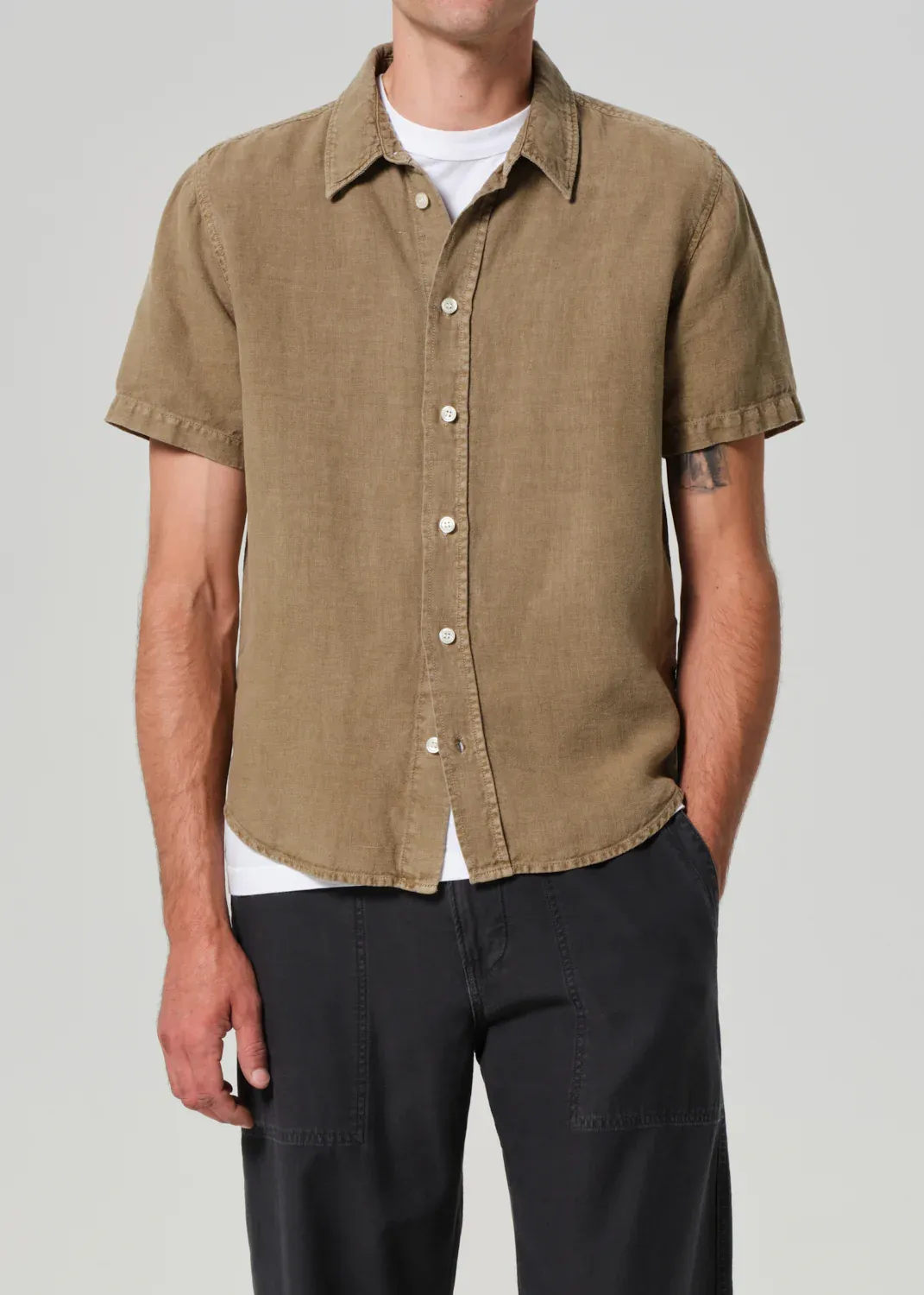 Cairo Short Sleeve Linen Shirt sold by Denali