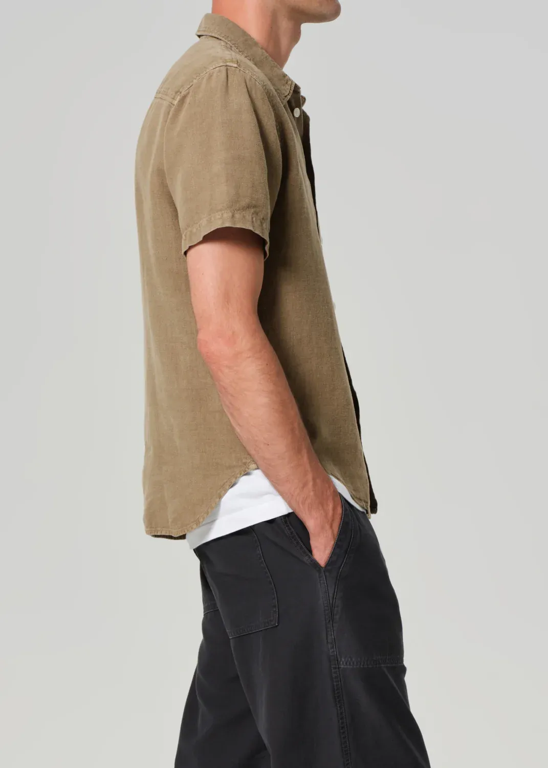 Cairo Short Sleeve Linen Shirt sold by Denali product image thumbnail 3