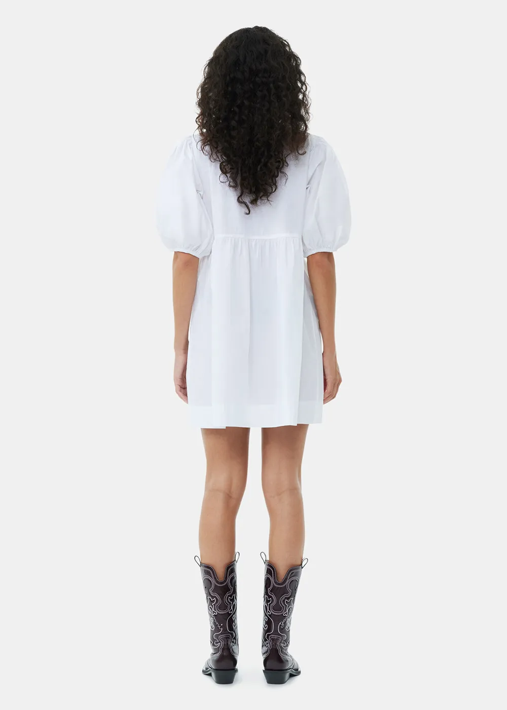 Cotton Poplin Tie String Mini Dress sold by Denali product image thumbnail 2