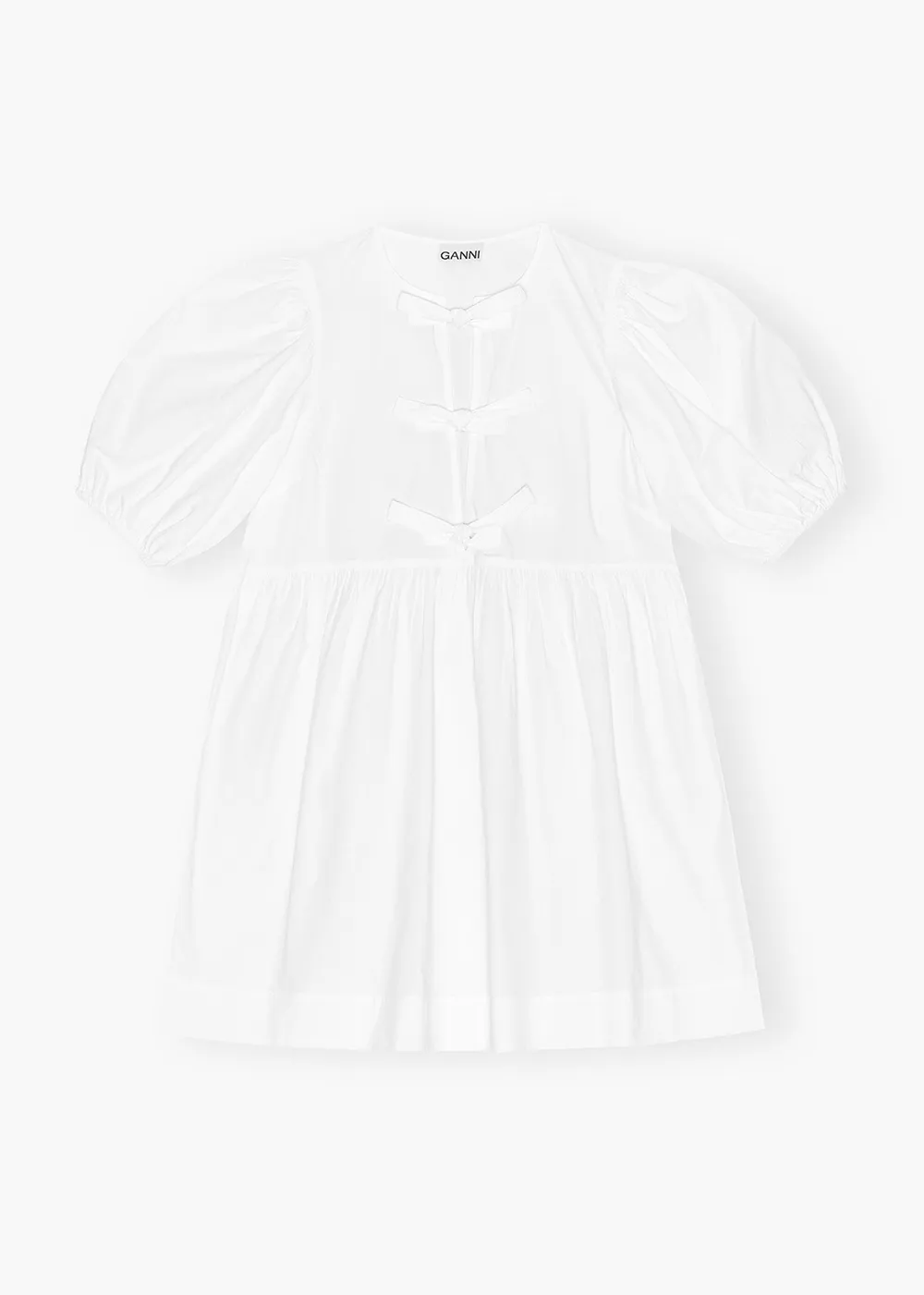 Cotton Poplin Tie String Mini Dress sold by Denali product image thumbnail 4