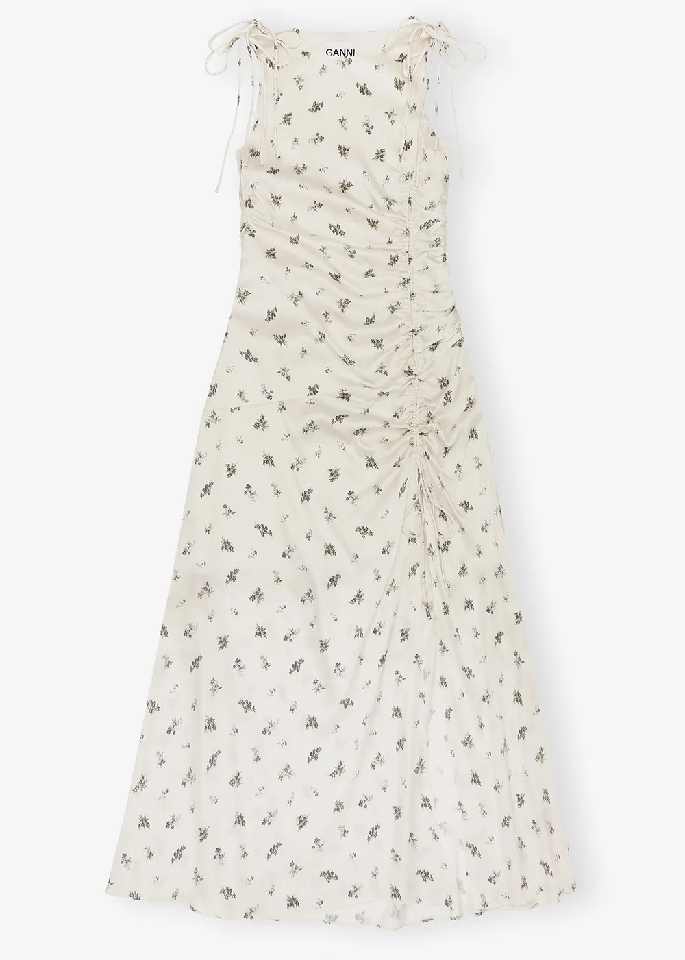 Printed Satin Gathered Long Dress sold by Denali product image thumbnail 2