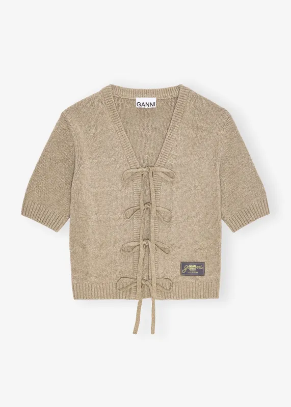 Future Wool Mix Short Sleeve Cardigan sold by Denali