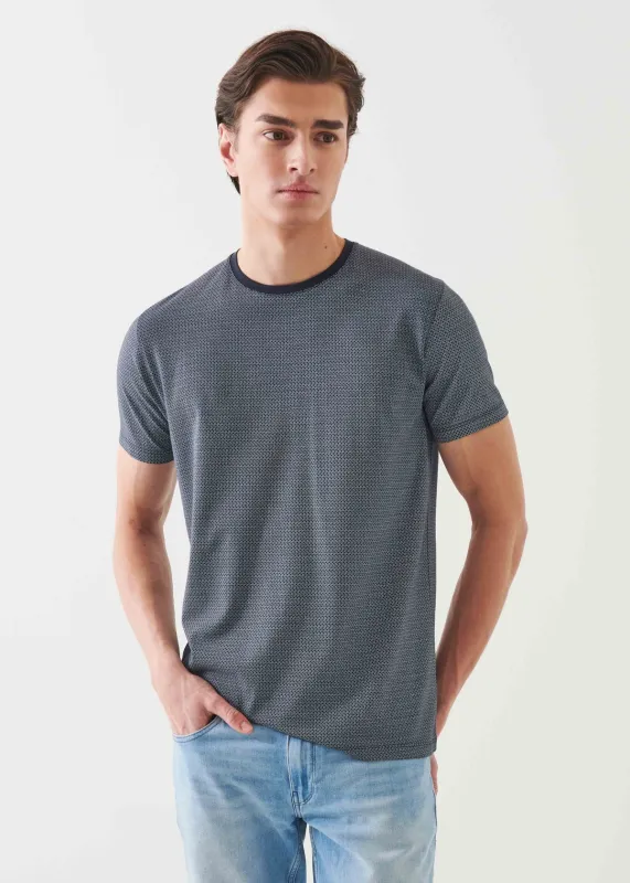 Printed Pima Cotton Stretch Crew T-Shirt sold by Denali