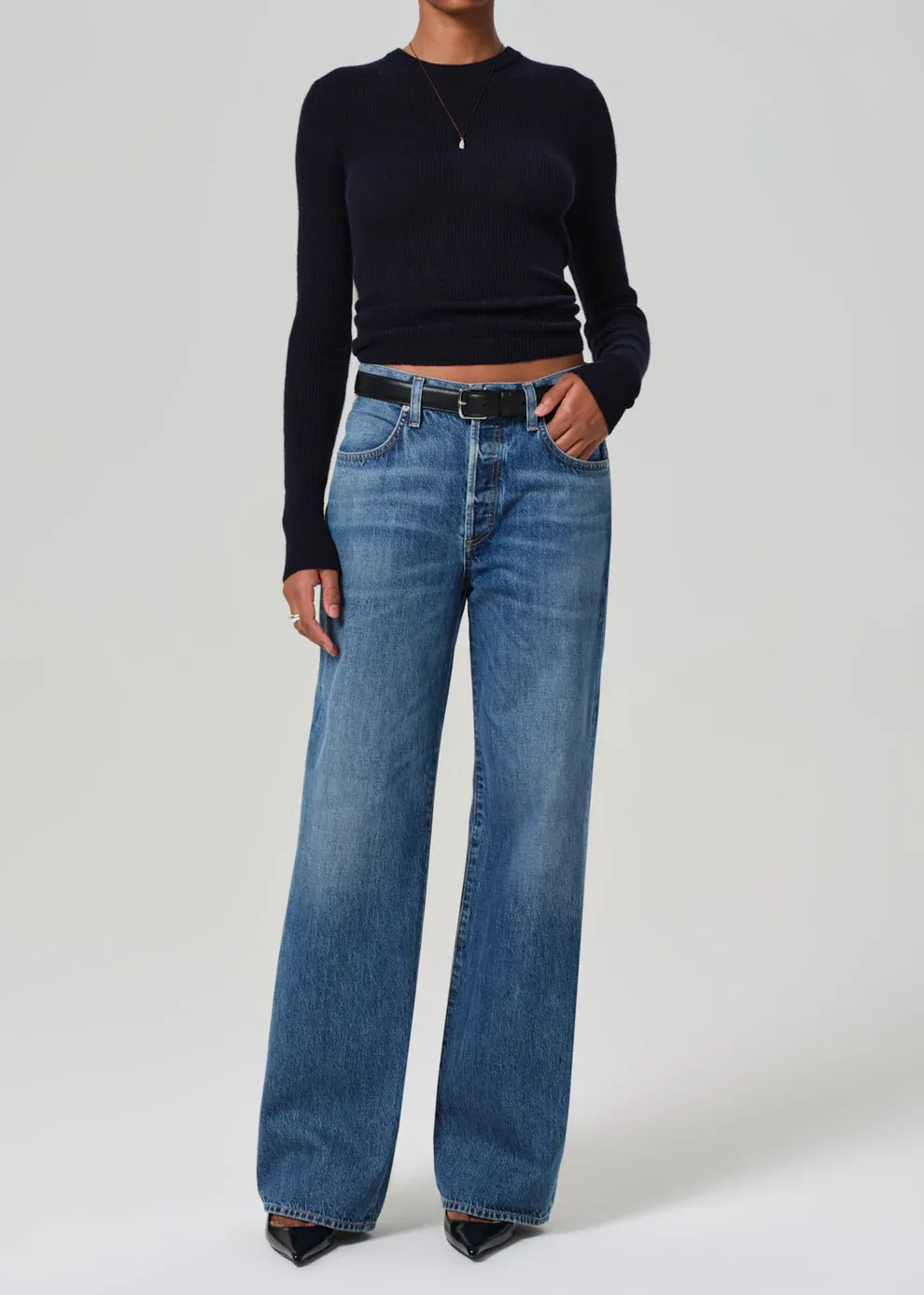 Annina High Rise Wide Leg 33" Jean sold by Denali