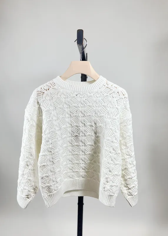 Open Pointelle Stitch Dolman Sweater sold by Denali