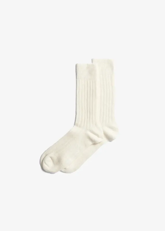 Bjarki Cashmere Wool Blend Rib Sock sold by Denali