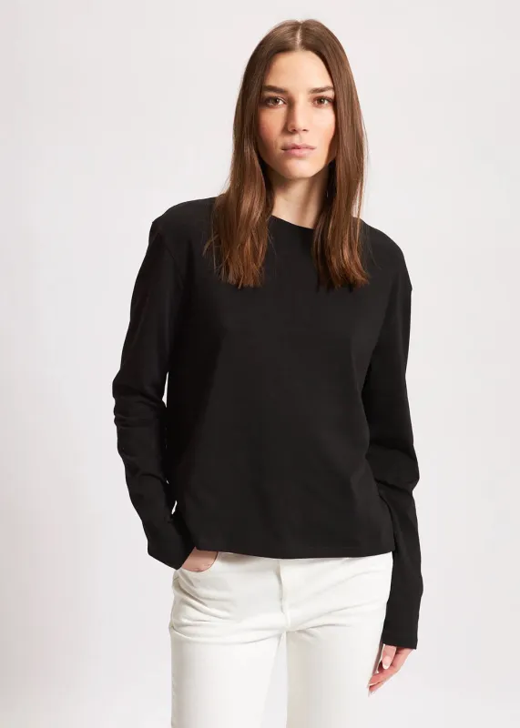 Long Sleeve Iconic Boyfriend Crew Tee made by Patrick Assaraf