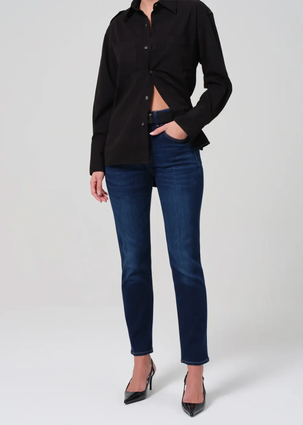 Isola Mid Rise Slim Jean sold by Denali