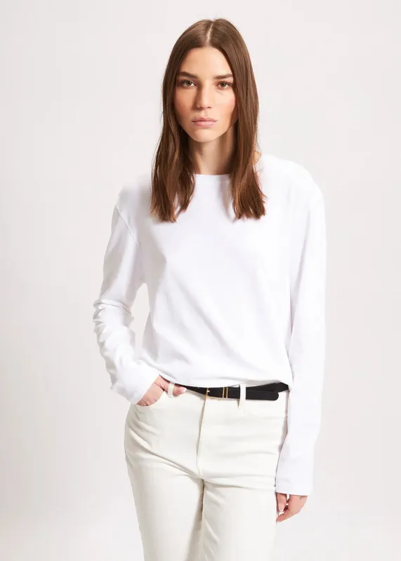 Long Sleeve Iconic Boyfriend Crew Tee made by Patrick Assaraf