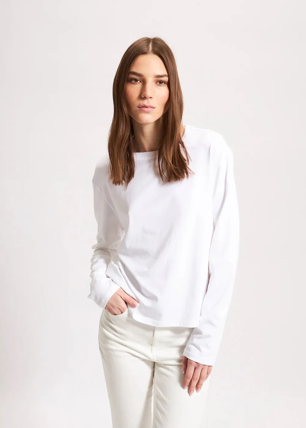 Long Sleeve Iconic Boyfriend Crew Tee sold by Danali product image thumbnail 2