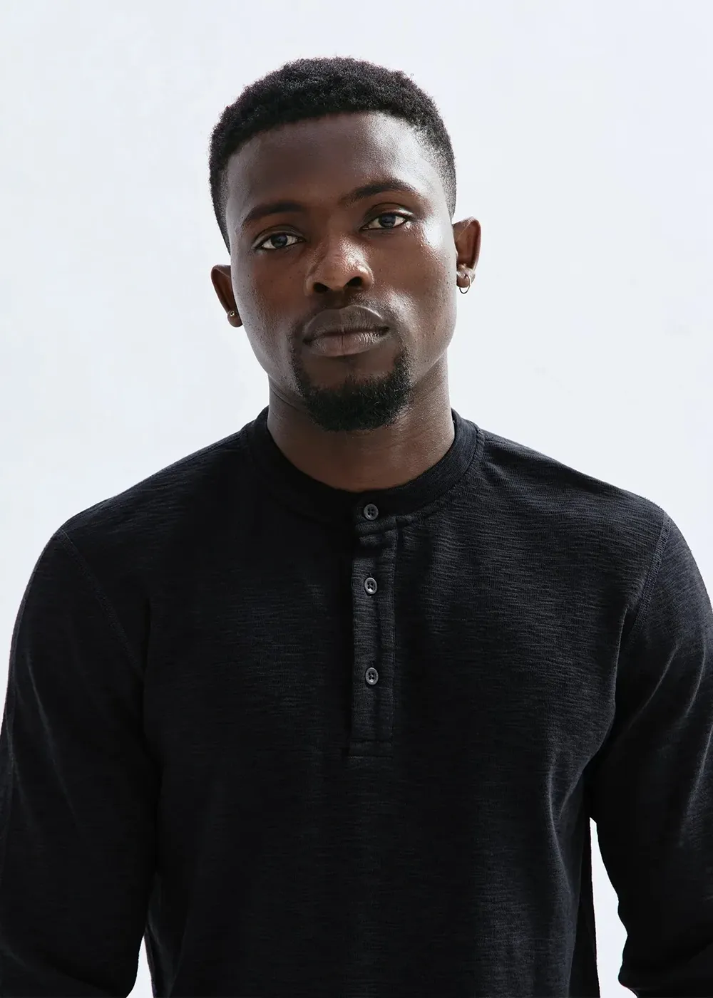 1x1 Slub Long Sleeve Henley sold by Denali product image thumbnail 3