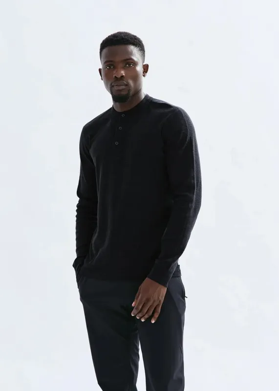 1x1 Slub Long Sleeve Henley sold by Denali