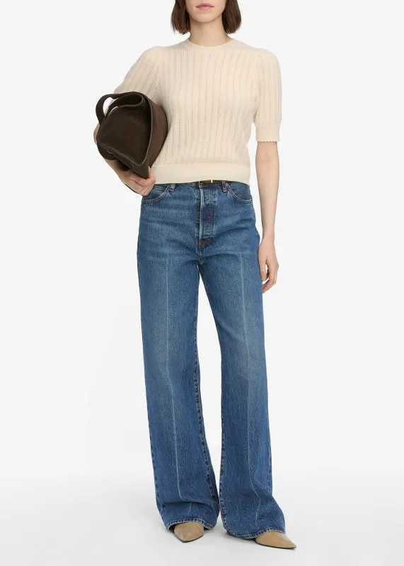 The Ladder Pointelle Sweater sold by Denali