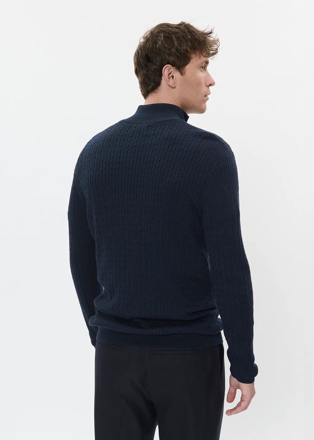 Mason Cable Knit Zip Sweater sold by Denali product image thumbnail 3