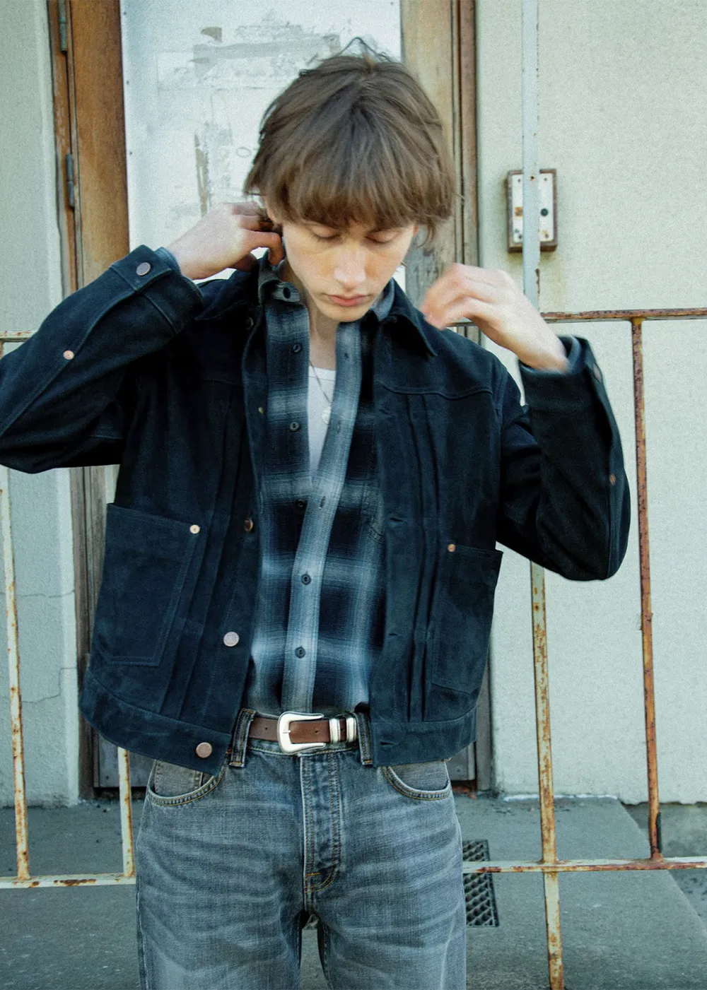 Julian Worker Shadow Check Shirt sold by Danali product image thumbnail 2