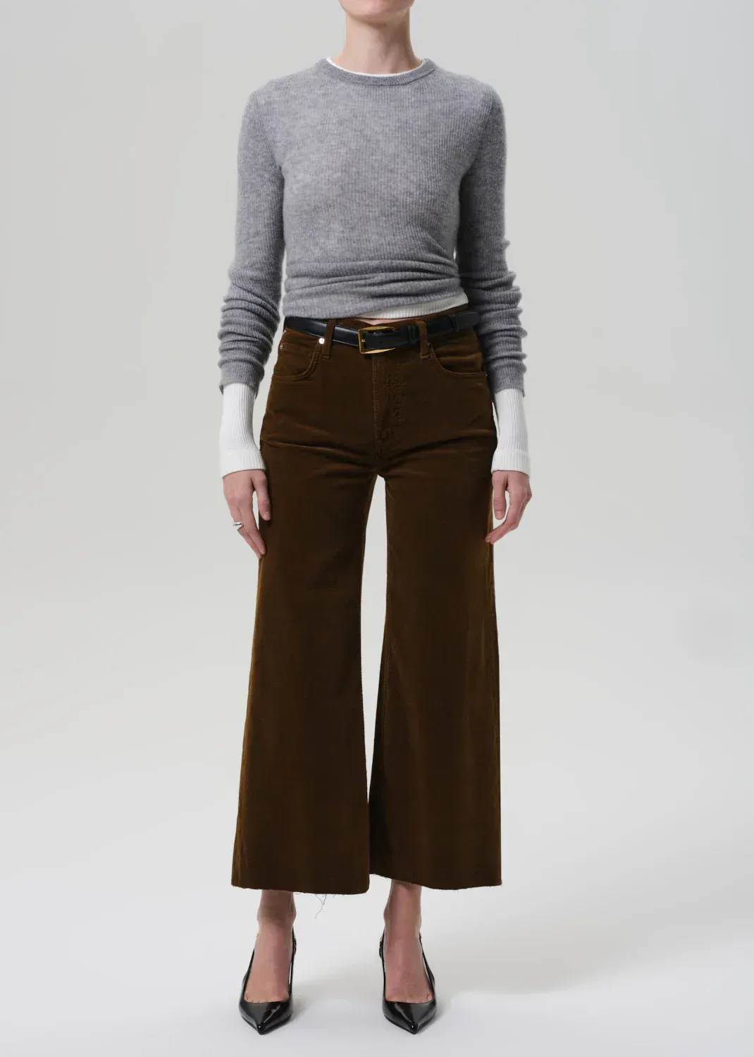 Lyra Wide Leg Crop Corduroy Pant sold by Danali