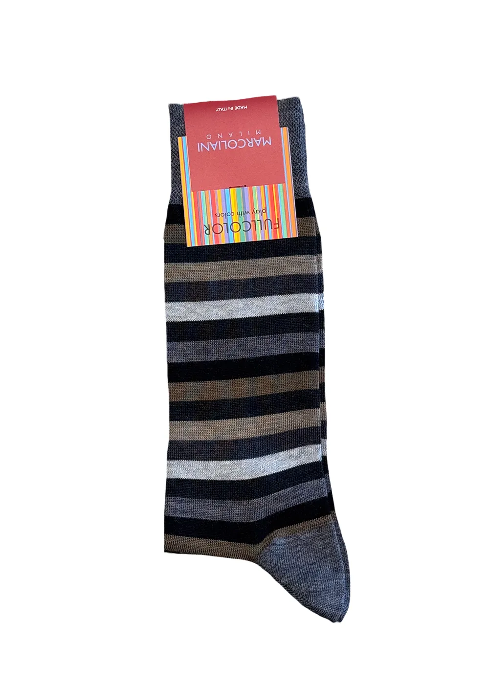 Extrafine Merino Rainbow Stripe Socks sold by Denali