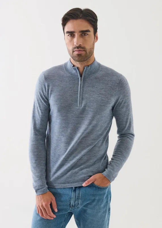 Extra Fine Merino 1/4 Zip Mockneck Sweater sold by Denali