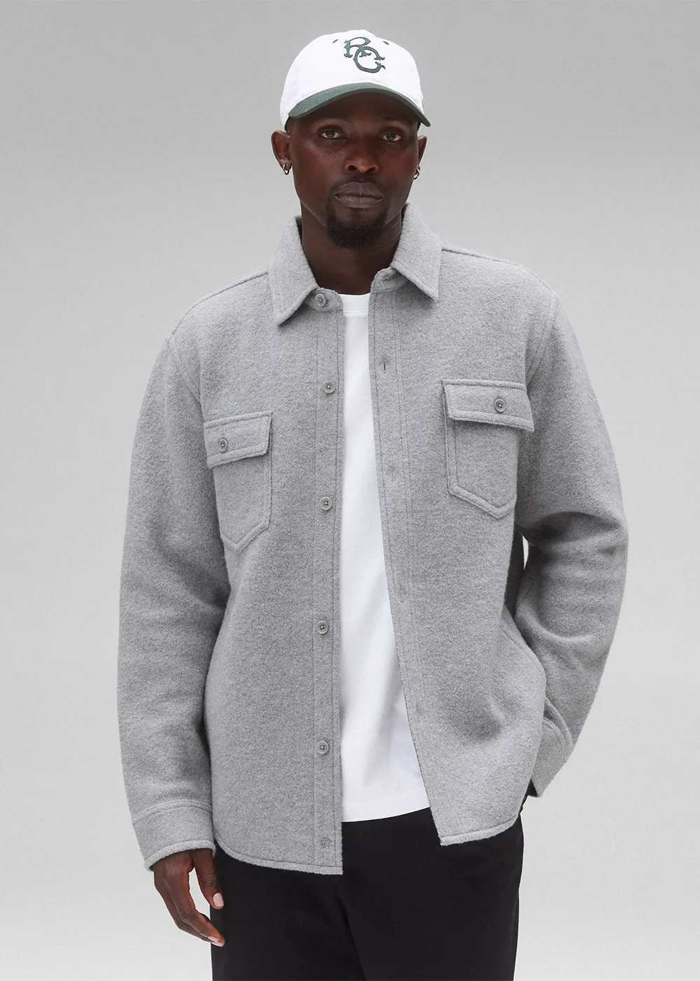 Boiled Wool Warden Standard Overshirt sold by Denali
