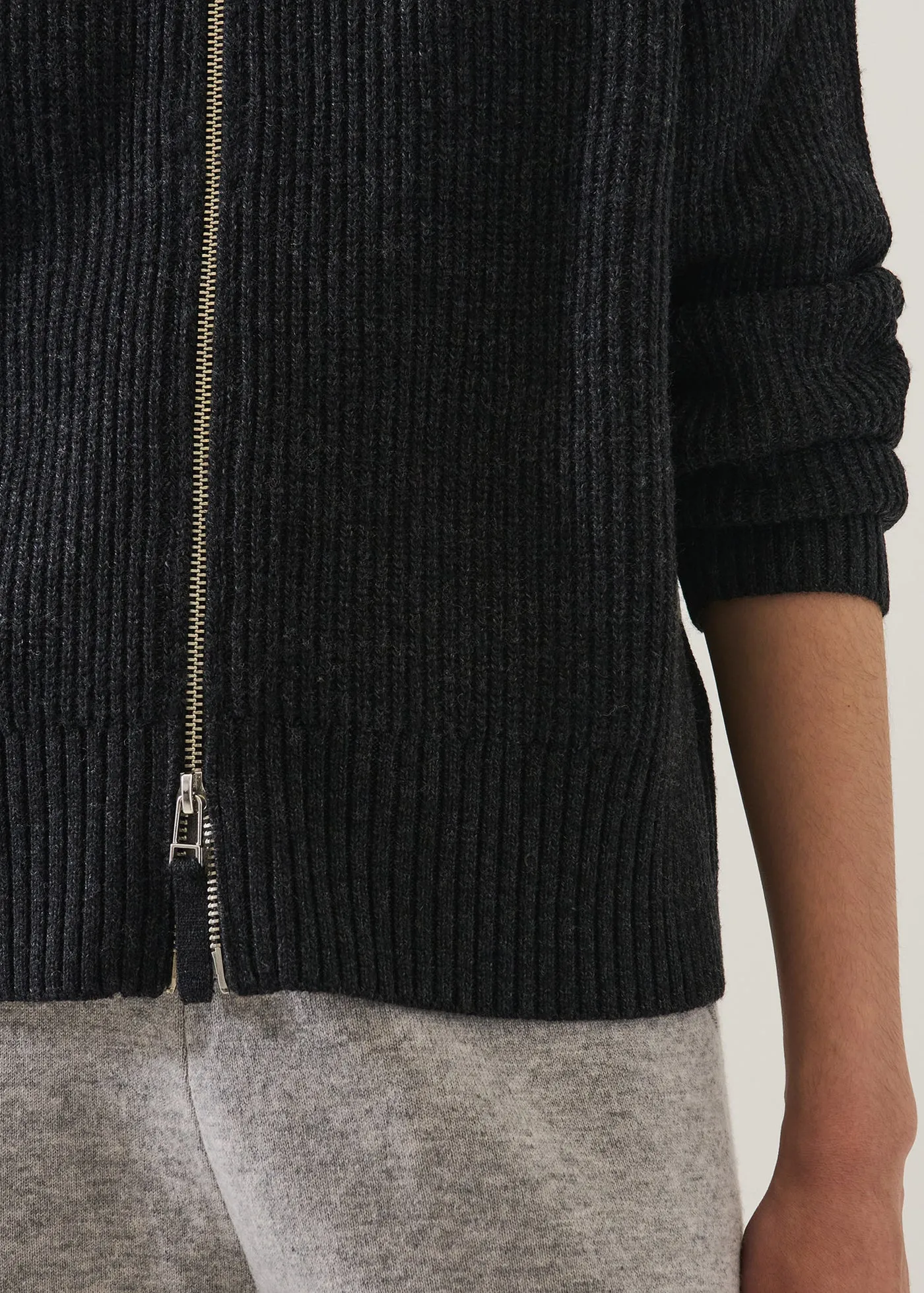 Extrafine Merino Rib Full Zip Bomber sold by Denali product image thumbnail 3