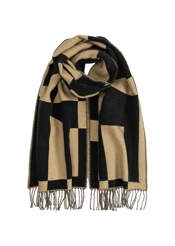 Geo Double Face Jacquard Scarf made by Echo