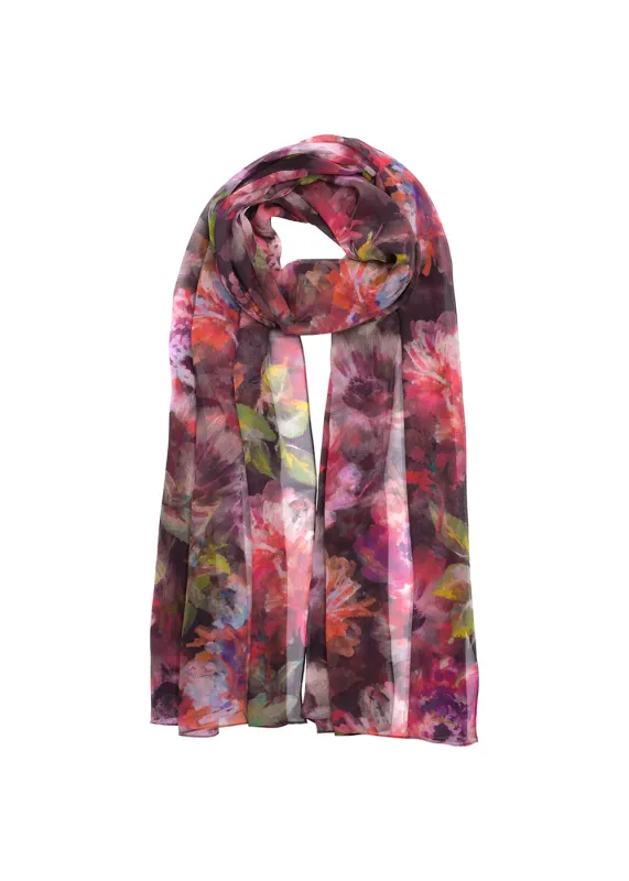 Hazy Floral Crinkle Wrap Scarf made by Echo