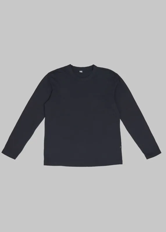 Indigo Jersey Crewneck Long Sleeve T-Shirt sold by Denali