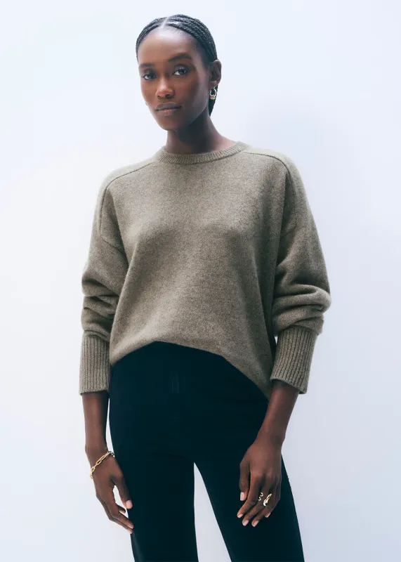 Cashmere Saddle Sleeve Crewneck sold by Denali