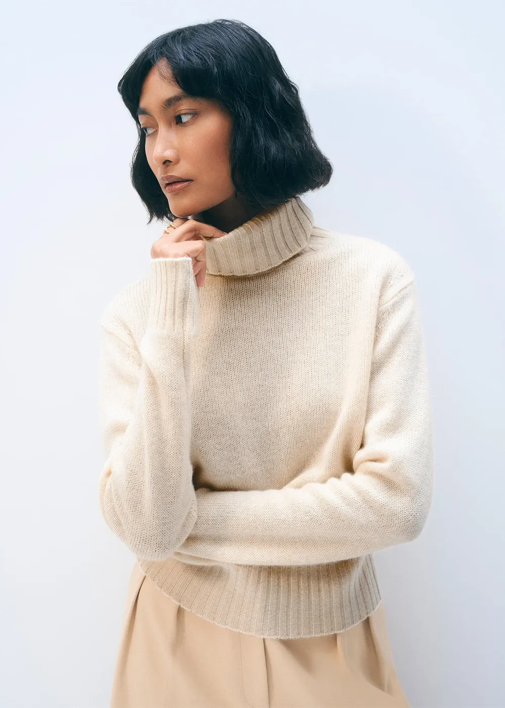 Cashmere Featherweight Turtleneck sold by Denali