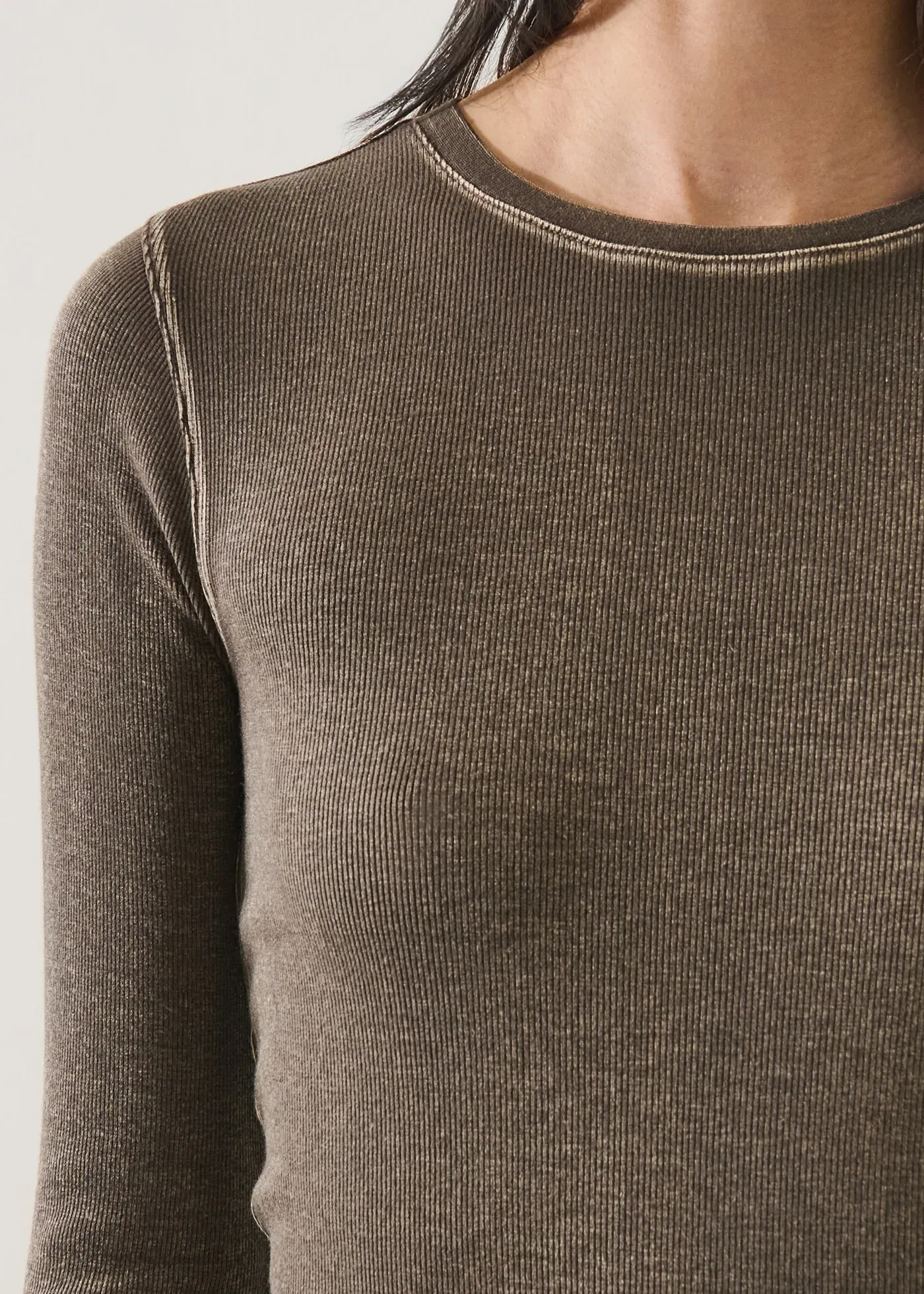 Cotton/Modal Vintage Rib Long Sleeve T-Shirt sold by Denali product image thumbnail 2