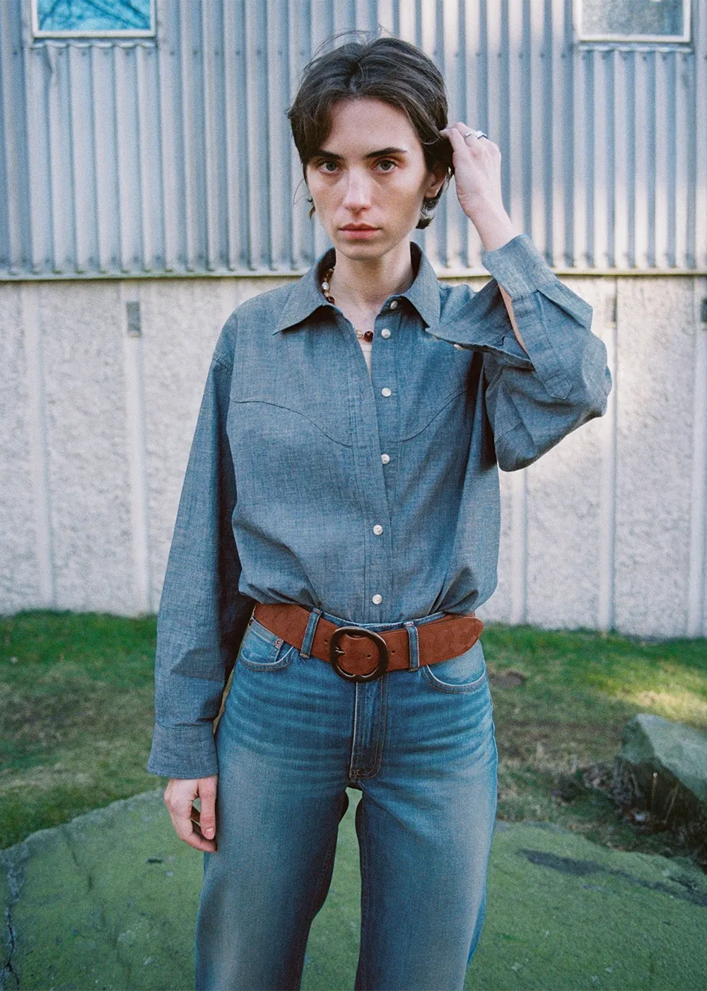 Daisy Chambray Western Shirt sold by Danali product image thumbnail 2