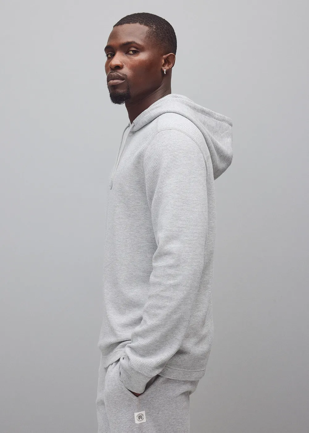 Lightweight Waffle Standard Hoodie sold by Denali product image thumbnail 3