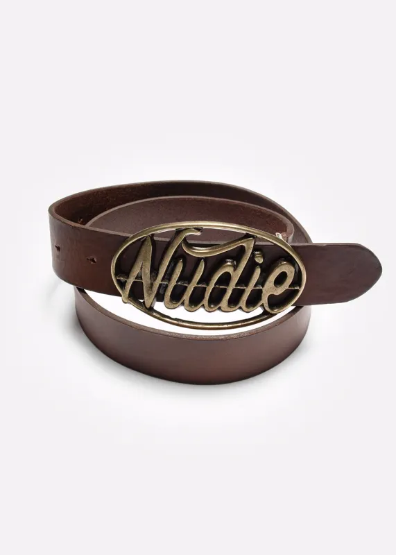 Nudie Buckle Leather Belt sold by Denali
