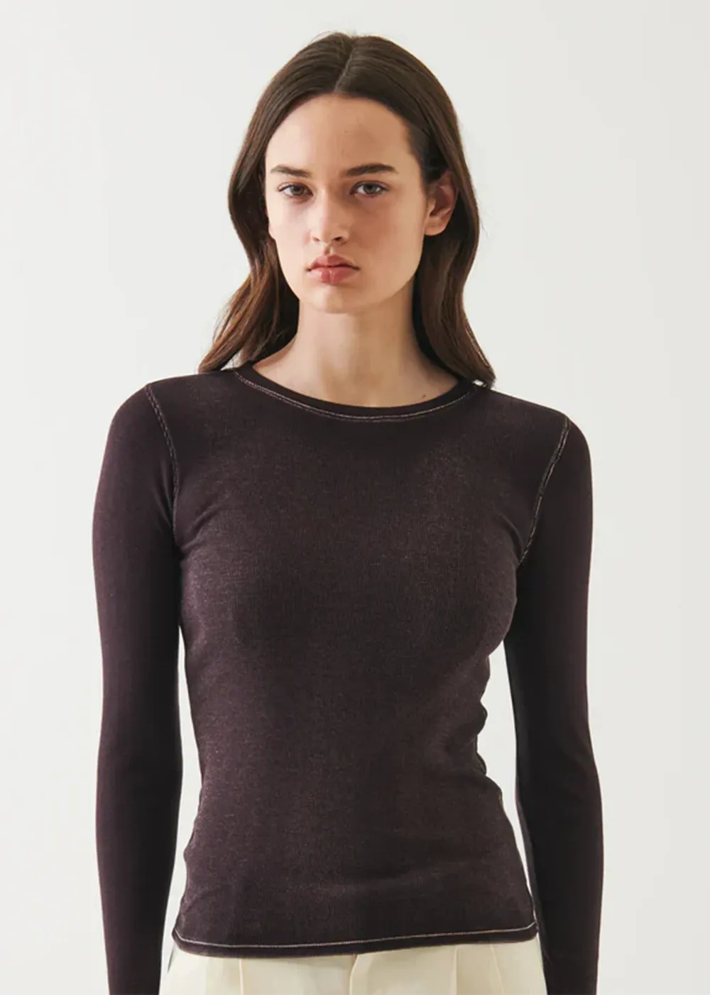 Cotton/Modal Vintage Rib Long Sleeve T-Shirt sold by Denali
