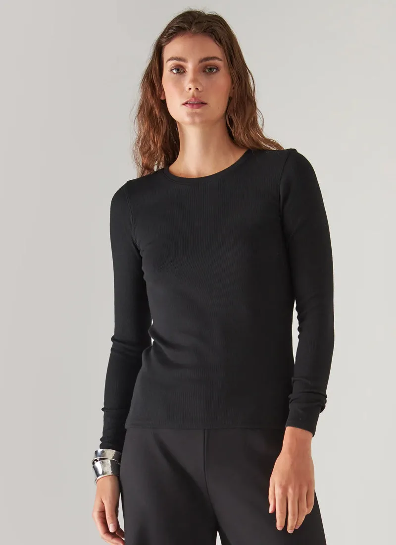 Cotton/Modal Vintage Rib Long Sleeve Crew T-Shirt sold by Denali product image thumbnail 2