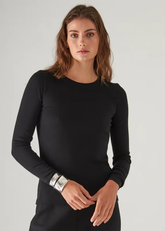 Cotton/Modal Vintage Rib Long Sleeve Crew T-Shirt sold by Denali