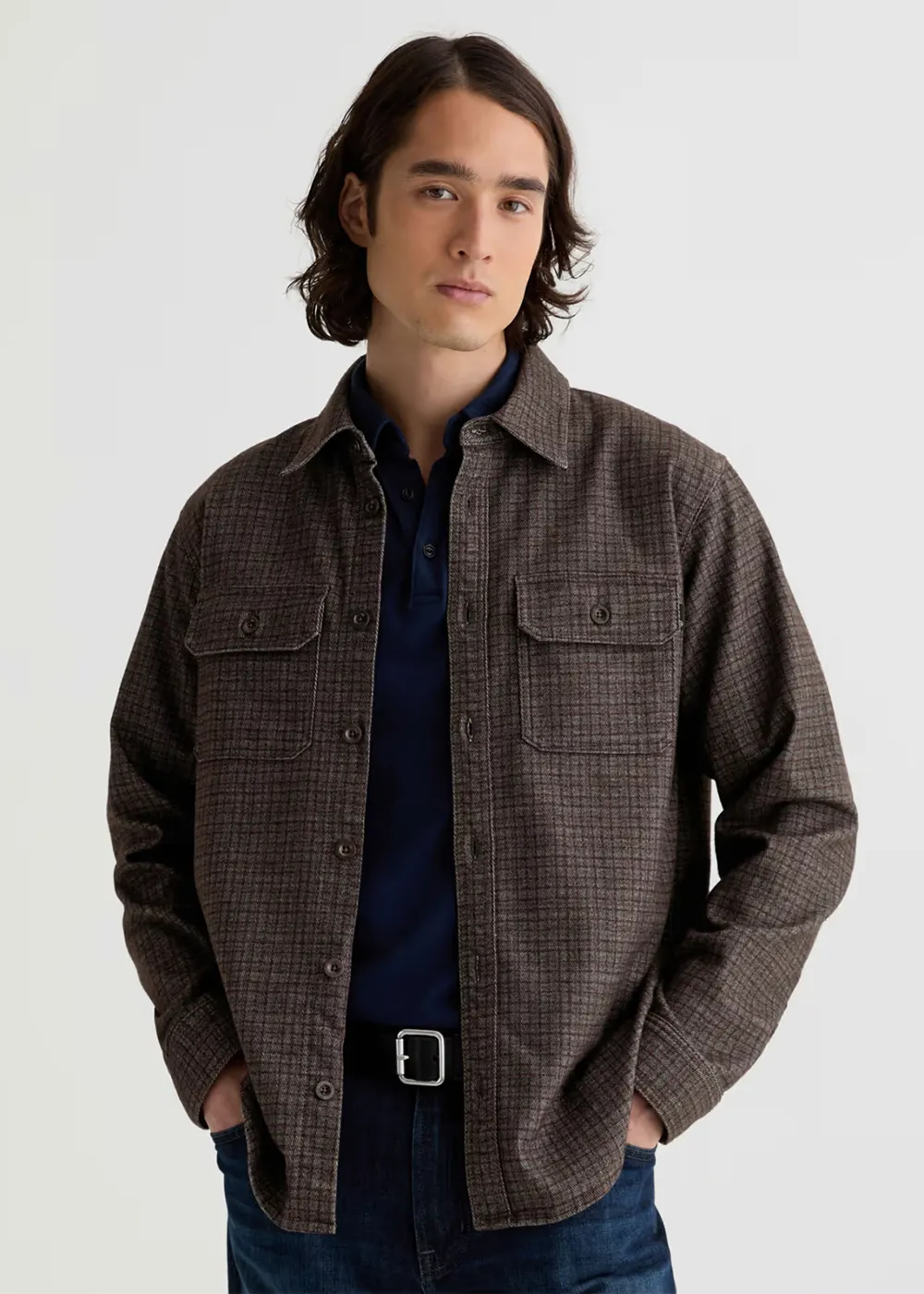 Wesley Tweedy Houndstooth Utility Shirt sold by Denali